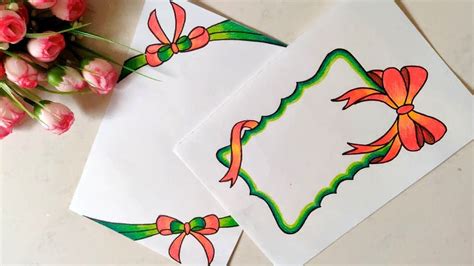 Paper Easy Simple Flower Design Border Drawing - Beautiful and simple saree border design sketch ...