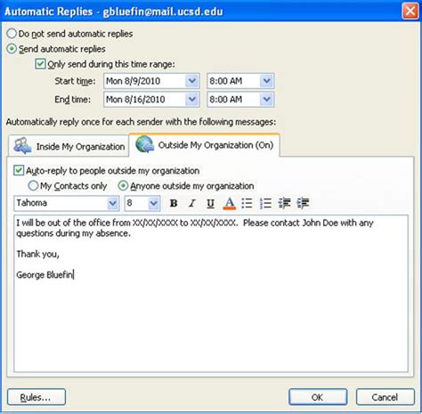 Setting up "Out of Office Reply" through Outlook – What do you need ...