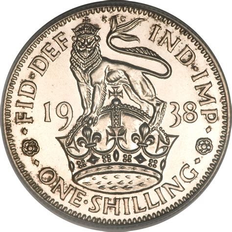 1 shilling George VI (cimier de l'Angleterre, avec "IND:IMP", argent) - Royaume-Uni – Numista