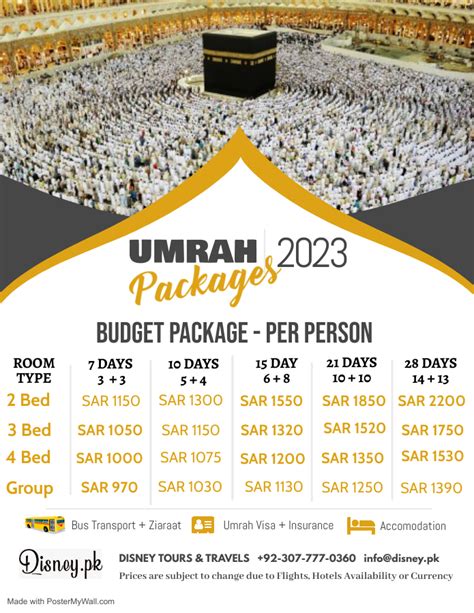 Umrah Packages 2023 from Pakistan Lahore Karachi Islamabad