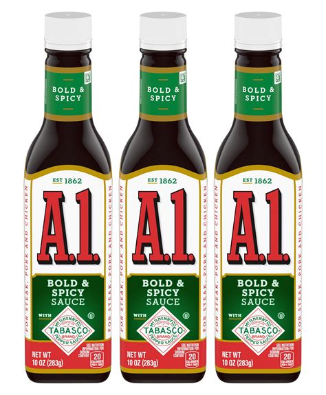 A.1. Bold & Spicy Sauce, 10 oz Bottle (3-Pack) - Walmart.com