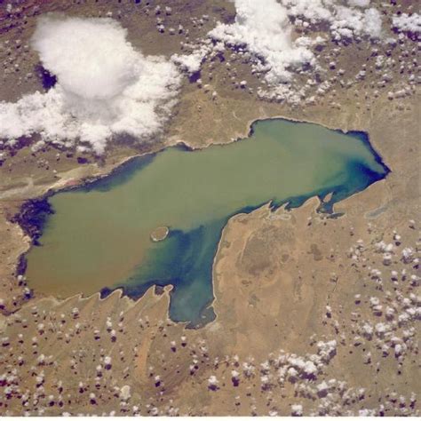 Satellite Image, Photo of Lake Poopo, Bolivia