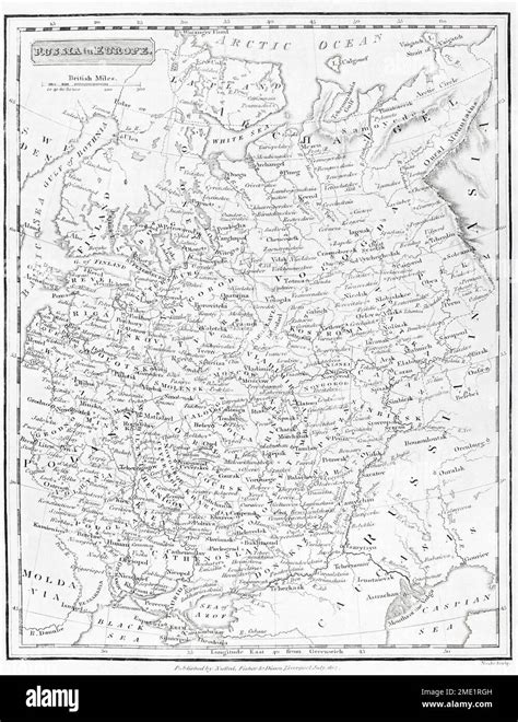 1800s map of russia hi-res stock photography and images - Alamy