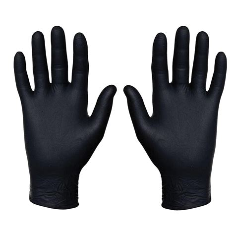 Sysco 4685614 Nitrile Food Service Gloves, 100 Count (Large, Black ...