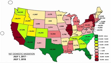 Net domestic migration in USA. : r/MapPorn