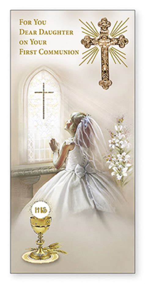 Buy First Holy Communion Card Daughter Card First Communion Daughter ...