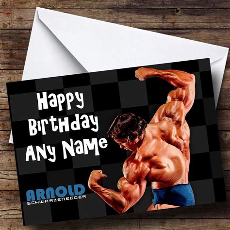 Arnold Schwarzenegger Personalised Birthday Card - The Card Zoo