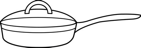 Frying Pan Coloring Page - Free Clip Art