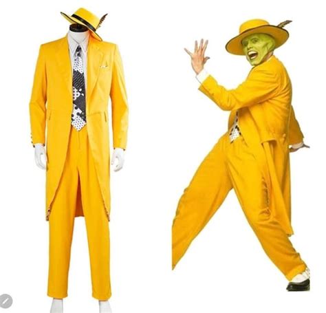 The Mask Jim Carrey Costume Cosplay Yellow Suit Halloween - Etsy Canada