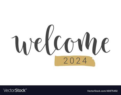 Welcome new year 2024 Royalty Free Vector Image