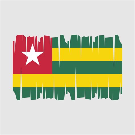 Togo Flag Vector 21764620 Vector Art at Vecteezy