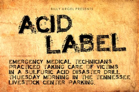 Acid Label – Billy Argel Fonts