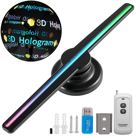 VEVOR VEVOR 3D Holographic Fan 42cm Diameters Hologram Fan with 224 Led ...