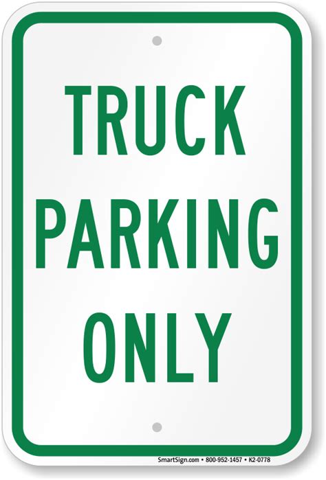 Truck Parking Signs