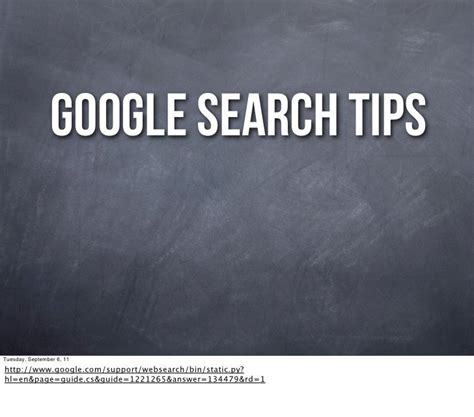 Google Search Tips