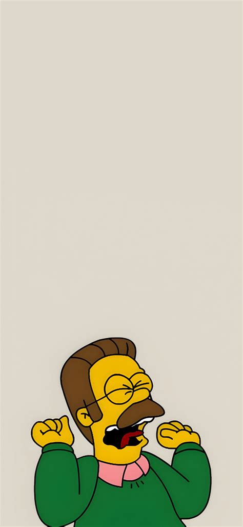 The Simpsons Shouting Ned Flanders Gray Wallpapers - Wallpapers Clan