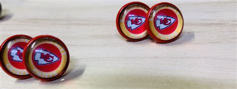 Kansas City Chiefs Glass Stud Earrings