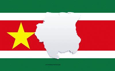 Download wallpapers Suriname map silhouette, Flag of Suriname, silhouette on the flag, Suriname ...