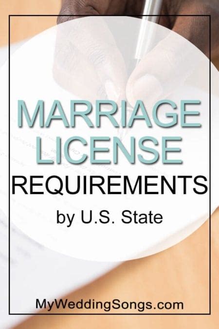 Marriage License Requirements By U.S. State