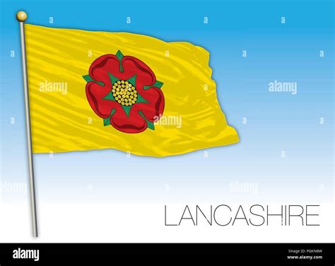 Lancashire flag, United Kingdom, vector illustration Stock Vector Image ...