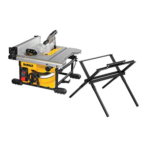 Shop DEWALT 8.25-in Carbide-Tipped Blade Portable Table Saw & Steel Table Saw Stand at Lowes.com