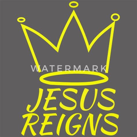 Jesus Reigns logo light Men’s Premium T-Shirt | Spreadshirt