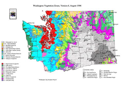 Washington state ecological zones.