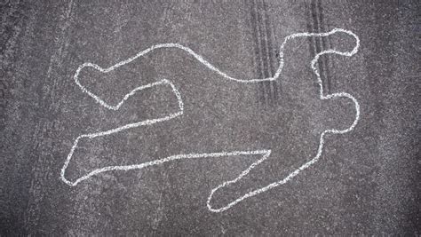 Chalk Outline At A Crime Scene Stock Footage Video 2771501 - Shutterstock