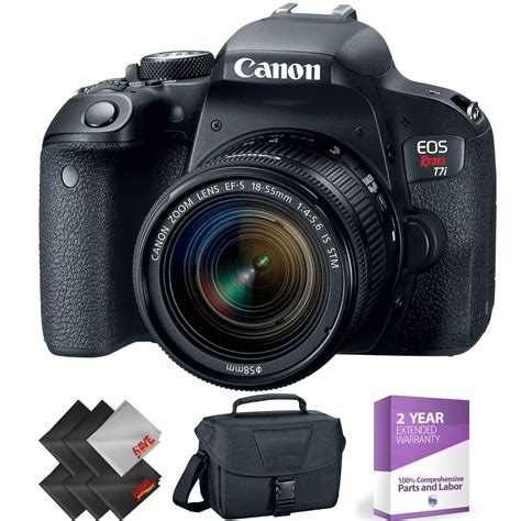 Canon EOS Rebel T7i DSLR Camera with 18-55mm Lens + Essential Accessories Bundle 841434166173 | eBay