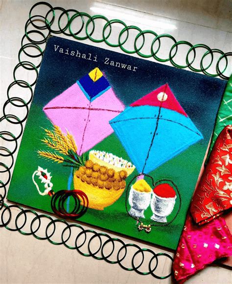 Makar Sankranti Rangoli Design Images (Kolam Ideas) | Free hand rangoli ...