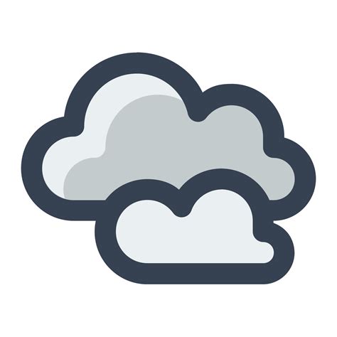 Clouds in gray filled color icon. Cloudy weather symbol 22425980 Vector ...