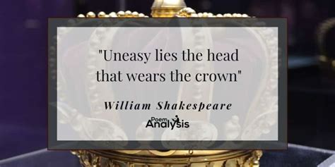 "Uneasy lies the head that wears a crown" Meaning - Poem Analysis