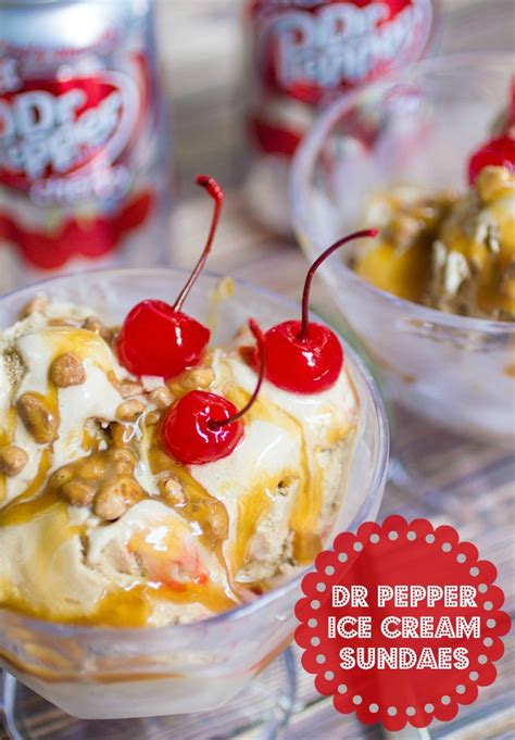 Dr Pepper Cherry Ice Cream with Cherry Caramel Sauce