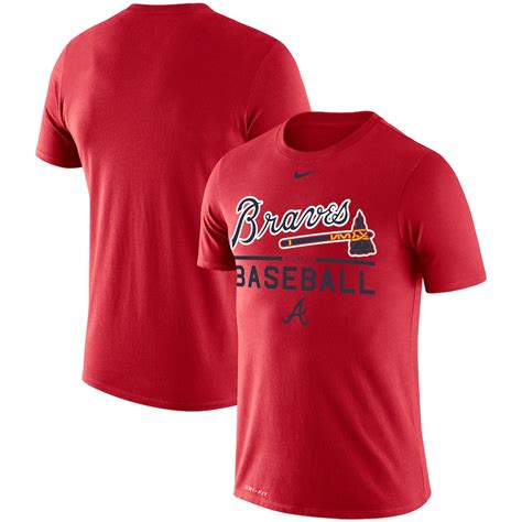 Men's Atlanta Braves Nike Red Practice Performance T-Shirt