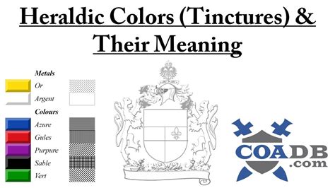 Heraldic Colors (Tinctures) & Their Meaning - YouTube