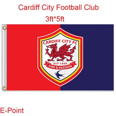 Cardiff City Custom SOCCER Flag Banner 3x5 FT- 90x150cm Free Logo Design | Custom soccer ...