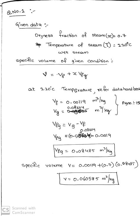 [Solved] Q. No 1: Determine the specific volume of wet steam of quality 0.7... | Course Hero