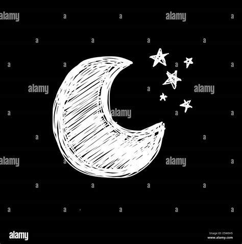 Drawing moon stars hi-res stock photography and images - Alamy