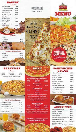 Casey's Pizza Menu and Prices | Nutrition recipes, Pizza menu, Food