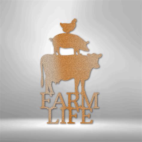 Farm Life Animals Metal Art Decor - Farm Animals- Steel Sign - USA ...