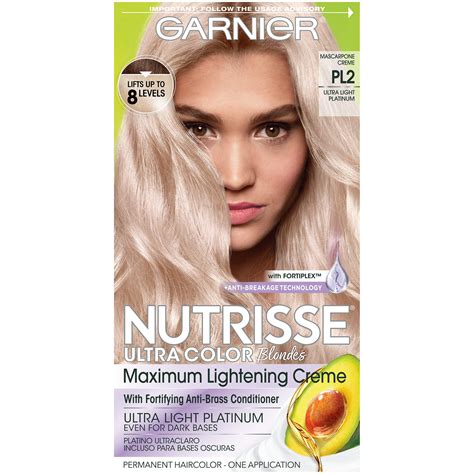 Buy Garnier Hair Color Nutrisse Ultra Color Nourishing Hair Color Creme, Mascarpone Creme Pl2 ...
