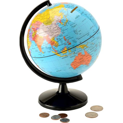 Hemispheres Globe 5.6" Coin Bank - RWPCB01 | Waypoint Geographic | Novelty