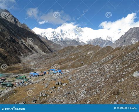 Mountain Village at the Everest Region Stock Photo - Image of view ...