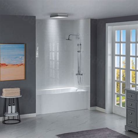 ᐅ【WOODBRIDGE 60-Inch Contemporary Alcove Acrylic Bathtub with Right ...