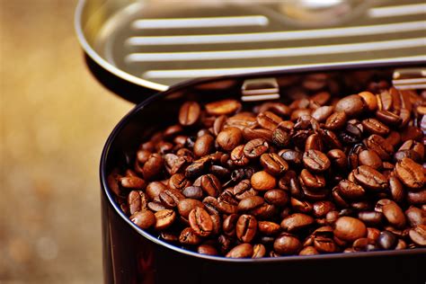 coffee tin coffee coffee beans cafe roasted 4k HD Wallpaper