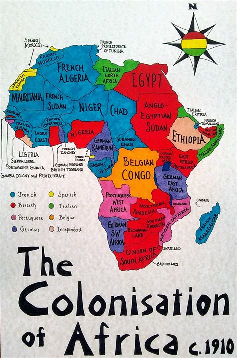 Scramble for Africa Hand Drawn Map - Etsy | Black history education, History education, Africa map