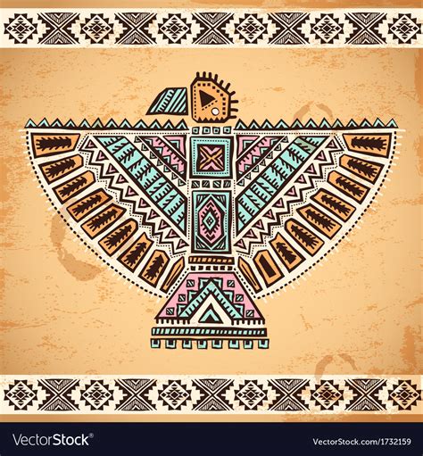 Tribal native american eagle symbols Royalty Free Vector