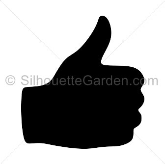 Thumbs Up Silhouette | Silhouette free, Silhouette clip art, Silhouette art