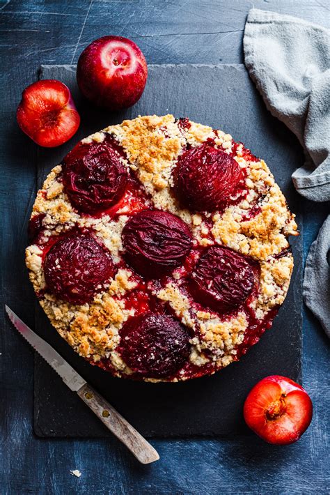 German Plum Cake with Streusel (Pflaumenkuchen) | Olive & Mango