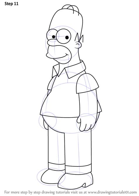 Learn How to Draw Homer Simpson from The Simpsons (The Simpsons) Step by Step : Drawing Tutorials